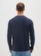 Blue pure cotton regular fit sweater_2