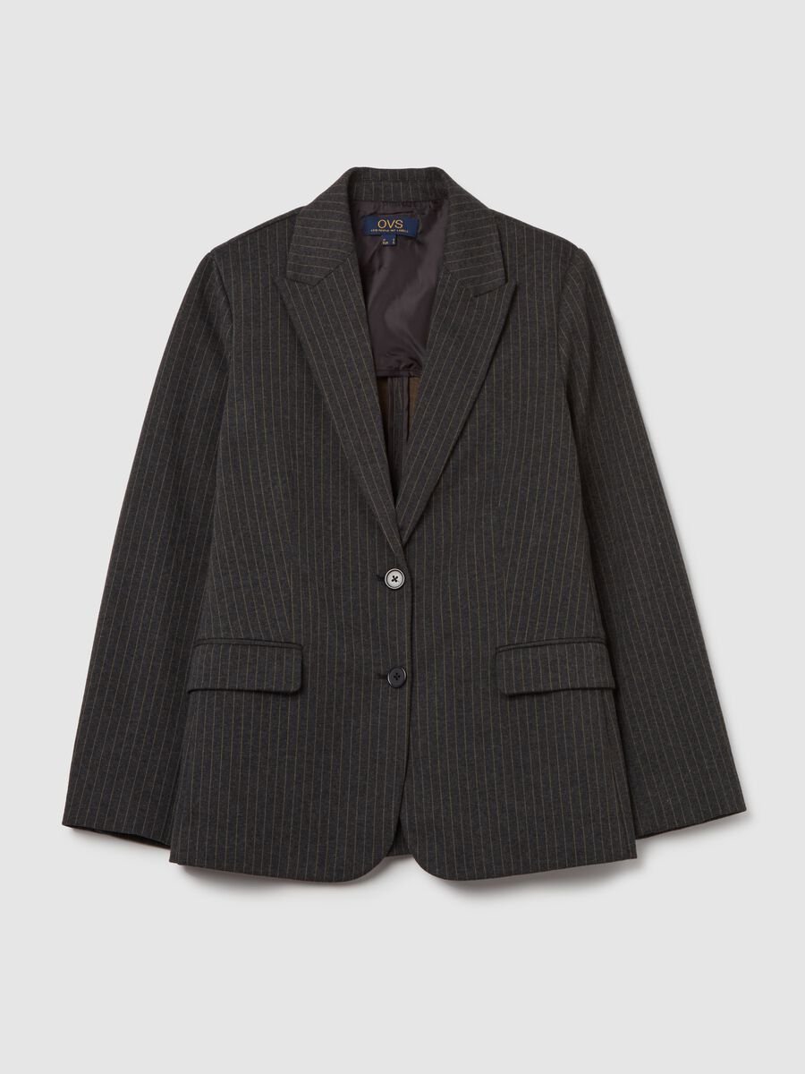 Blazer gessato monopetto_4