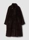 Brown wool-blend teddy coat with oversized fit_1