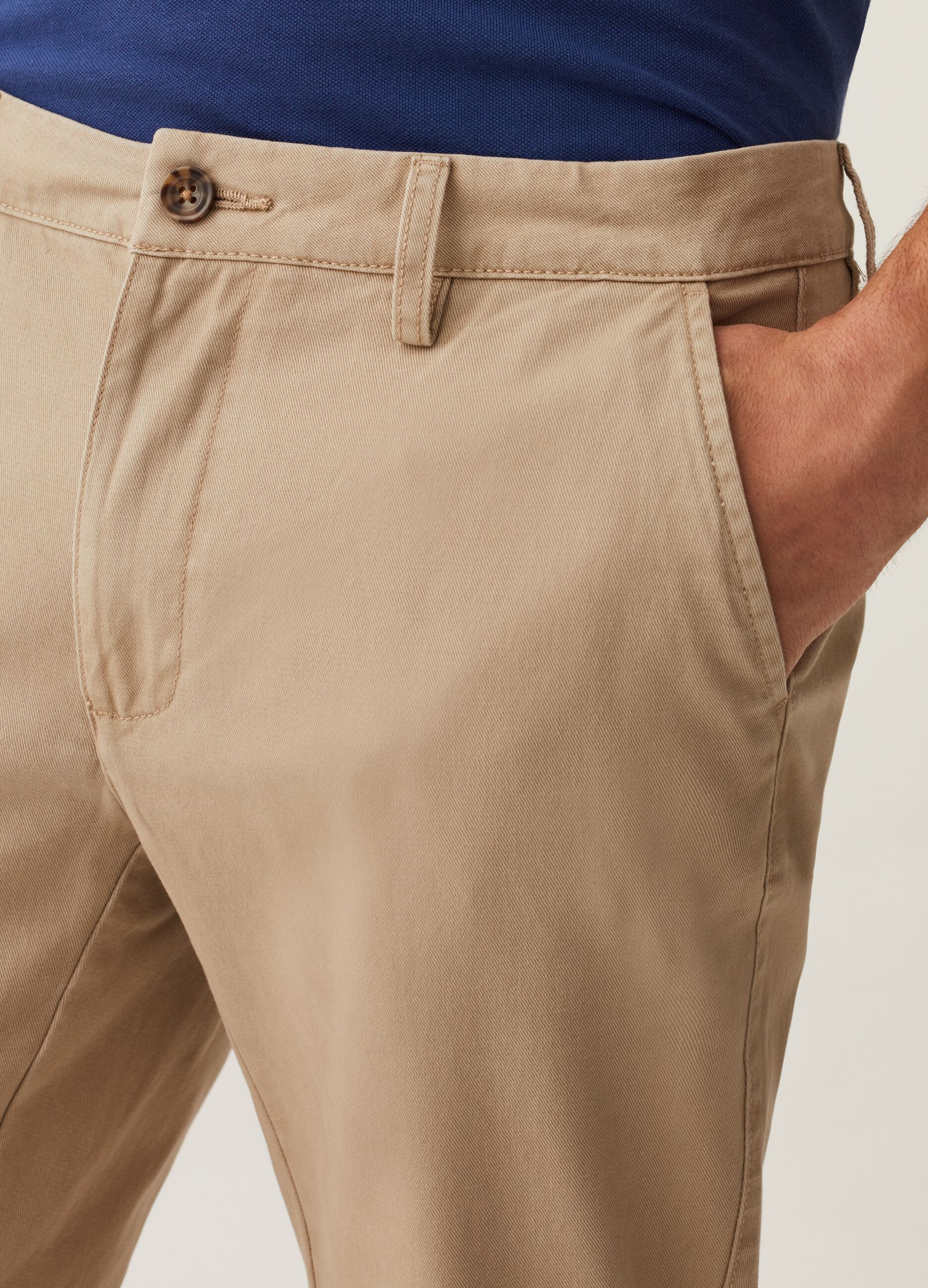 Pantalone chino in twill di cotone_3
