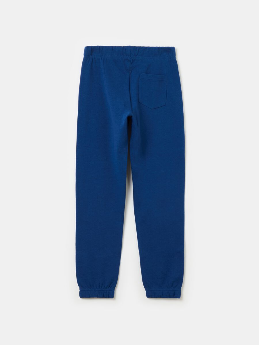 Fleece joggers with elasticated edging_1