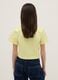 Girl's Yellow Pure Cotton Regular Fit T-shirt with Print_1