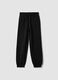 Black pure organic cotton jogger trousers for boys, relaxed fit_3