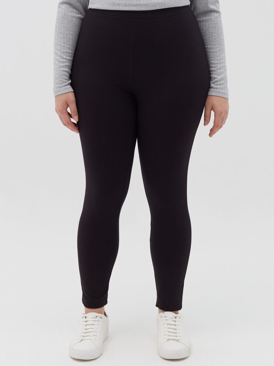 Curvy stretch cotton leggings_1