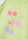 Girls' Regular Fit Green Cotton Vest with Cherries_3