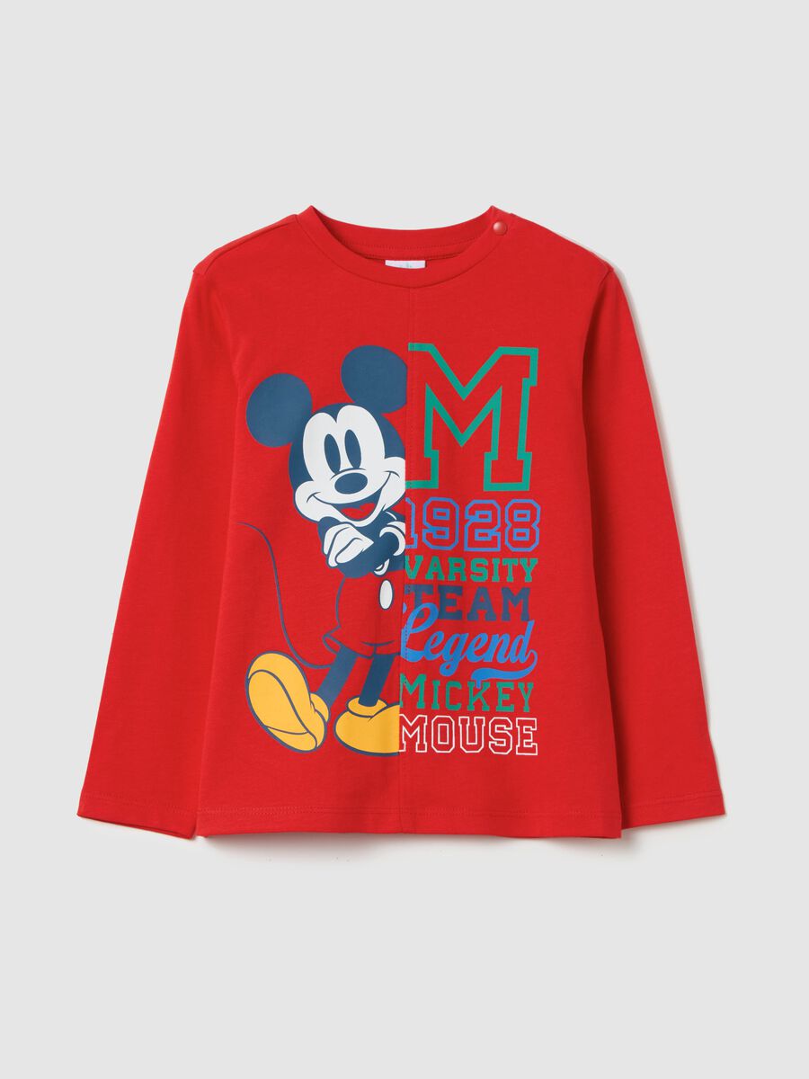 Long-sleeved T-shirt with Mickey Mouse print_0
