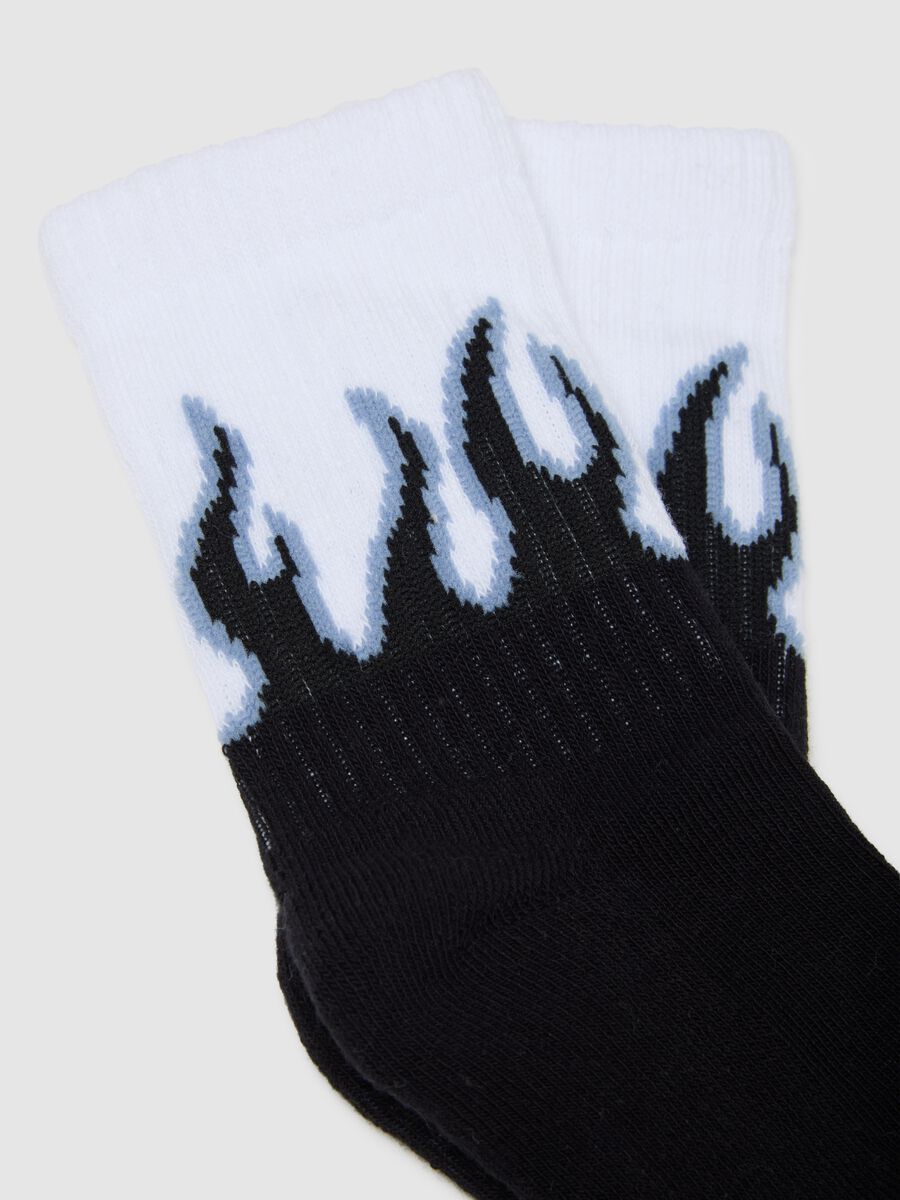Multi-colour cotton stretch children's socks tripack set_1