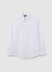 Men's white cotton blend slim fit easy iron shirt_4