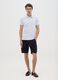 Men&rsquo;s blue regular fit Bermuda shorts in 100% cotton_0