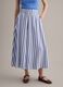 Multicolour striped skirt in a viscose-linen blend_1