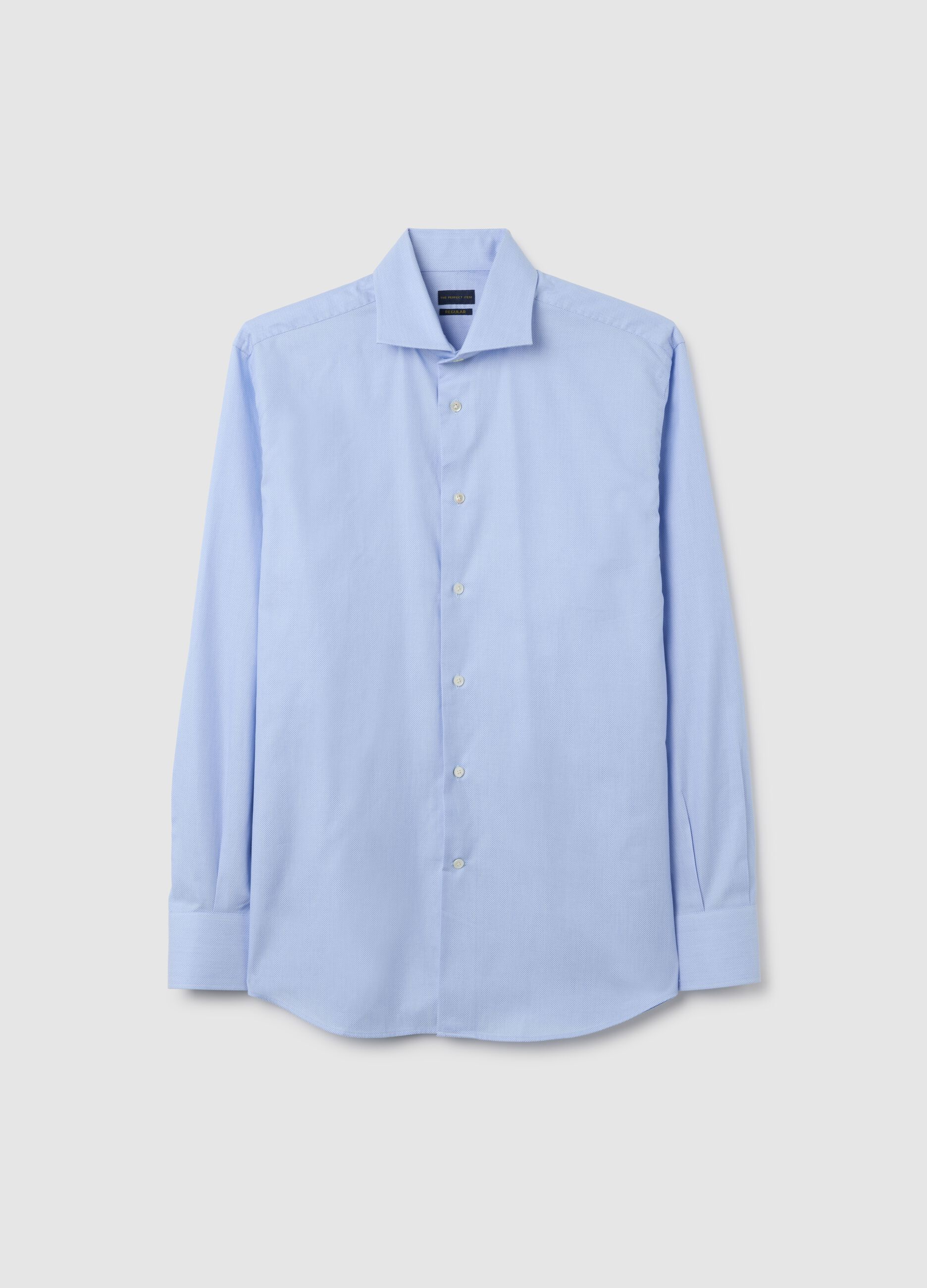 Blue pure cotton shirt regular fit