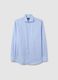 Blue pure cotton shirt regular fit_0