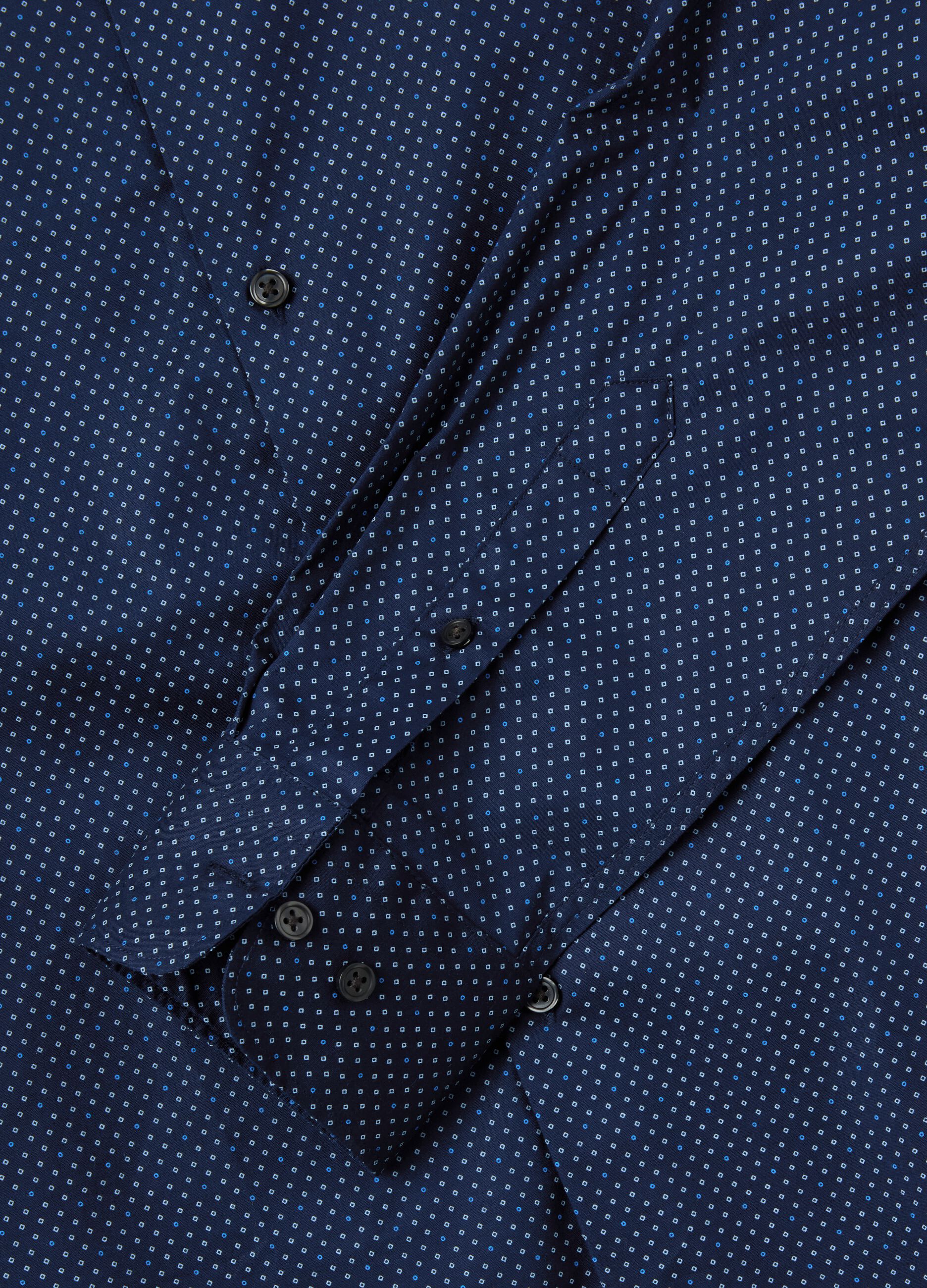 Regular-fit shirt in stretch cotton
