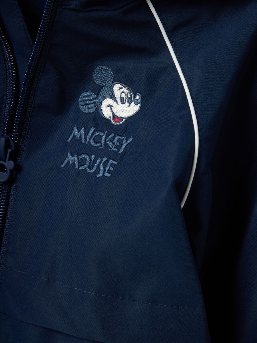 Blue regular fit children's jacket with hood and zip_2