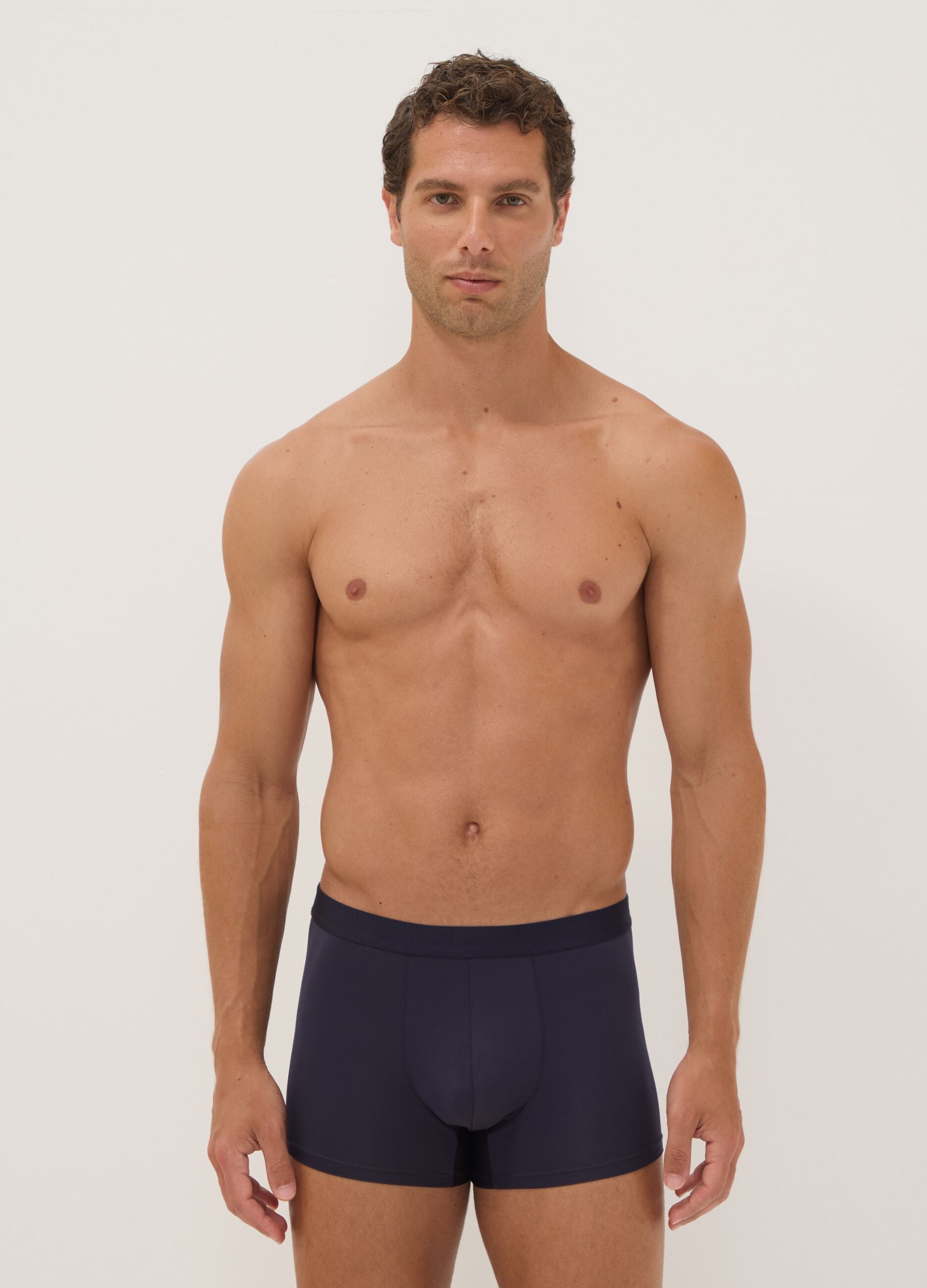 3-pack of blue stretch microfibre boxers