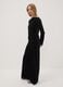 Black Stretch Fabric Crew-Neck Top_2