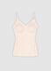 Pink stretch V-neck camisole_0