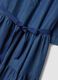 Blue stretch-cotton shirt dress with belt, regular fit_1