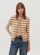 Striped cardigan with round neck_1