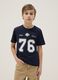 Boys&rsquo; blue pure cotton regular-fit T-shirt with print_0
