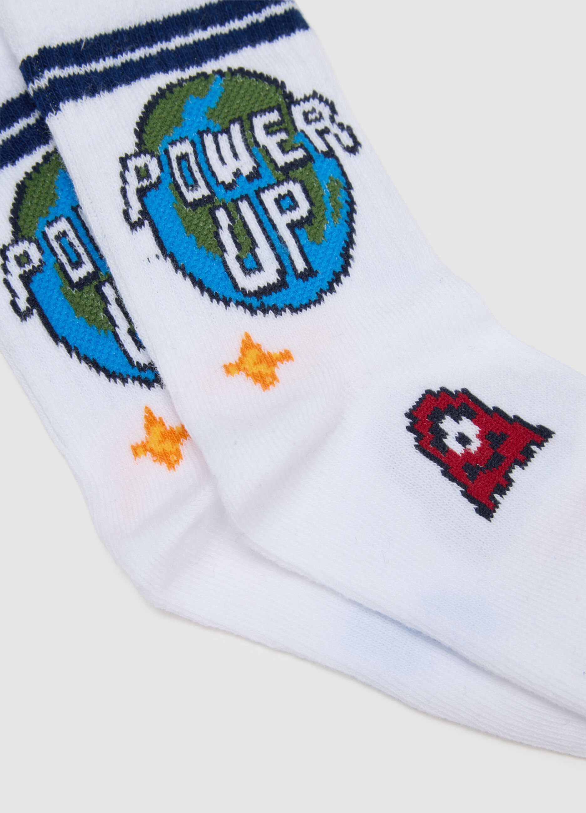 Kids' multicolour cotton stretch socks tripack