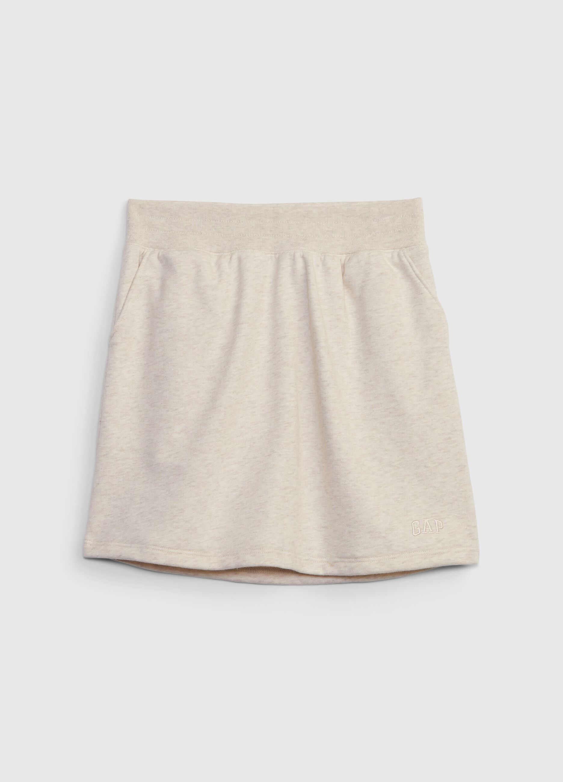 Pull-on plush skirt