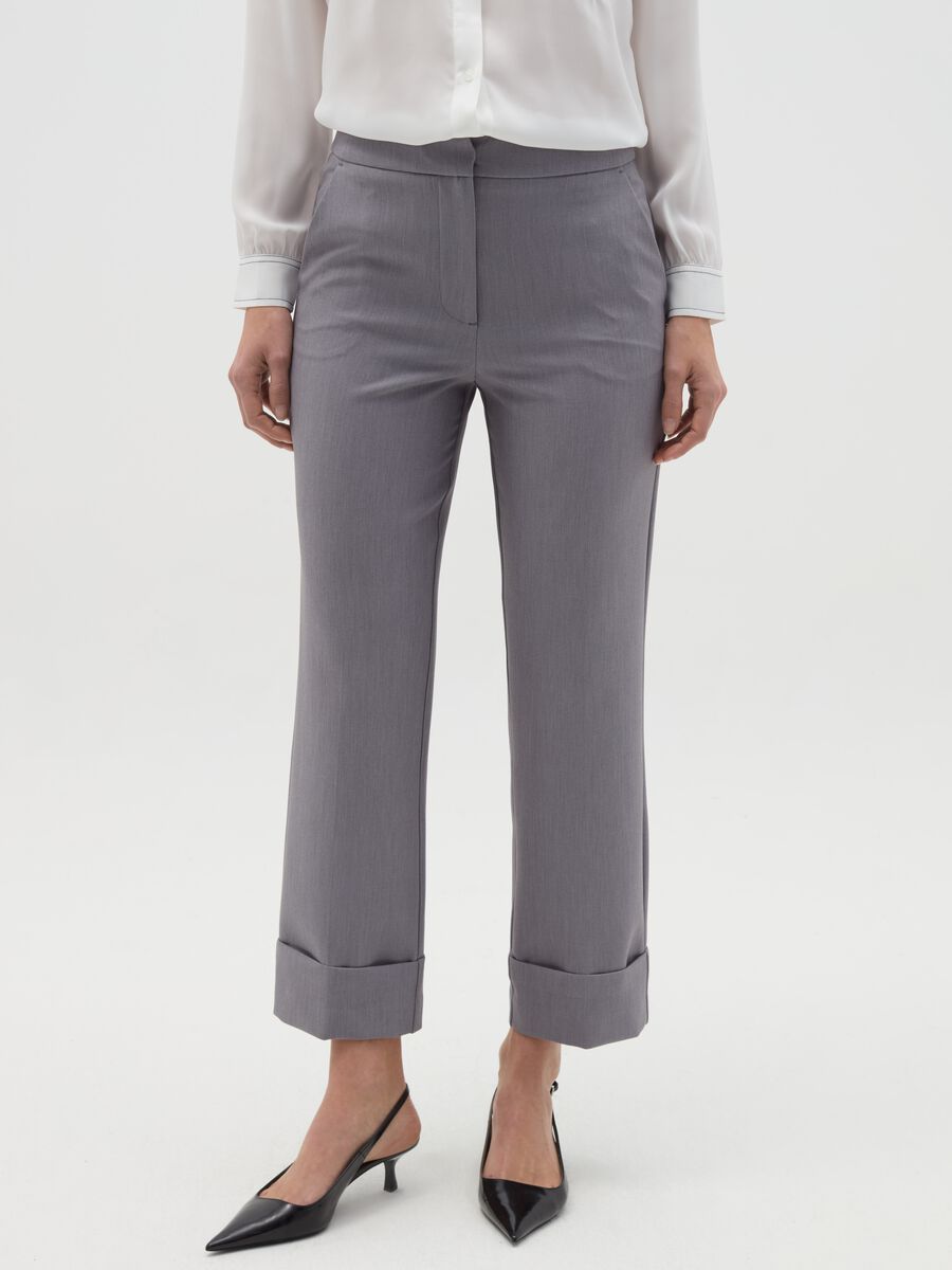Crop trousers with folds_1