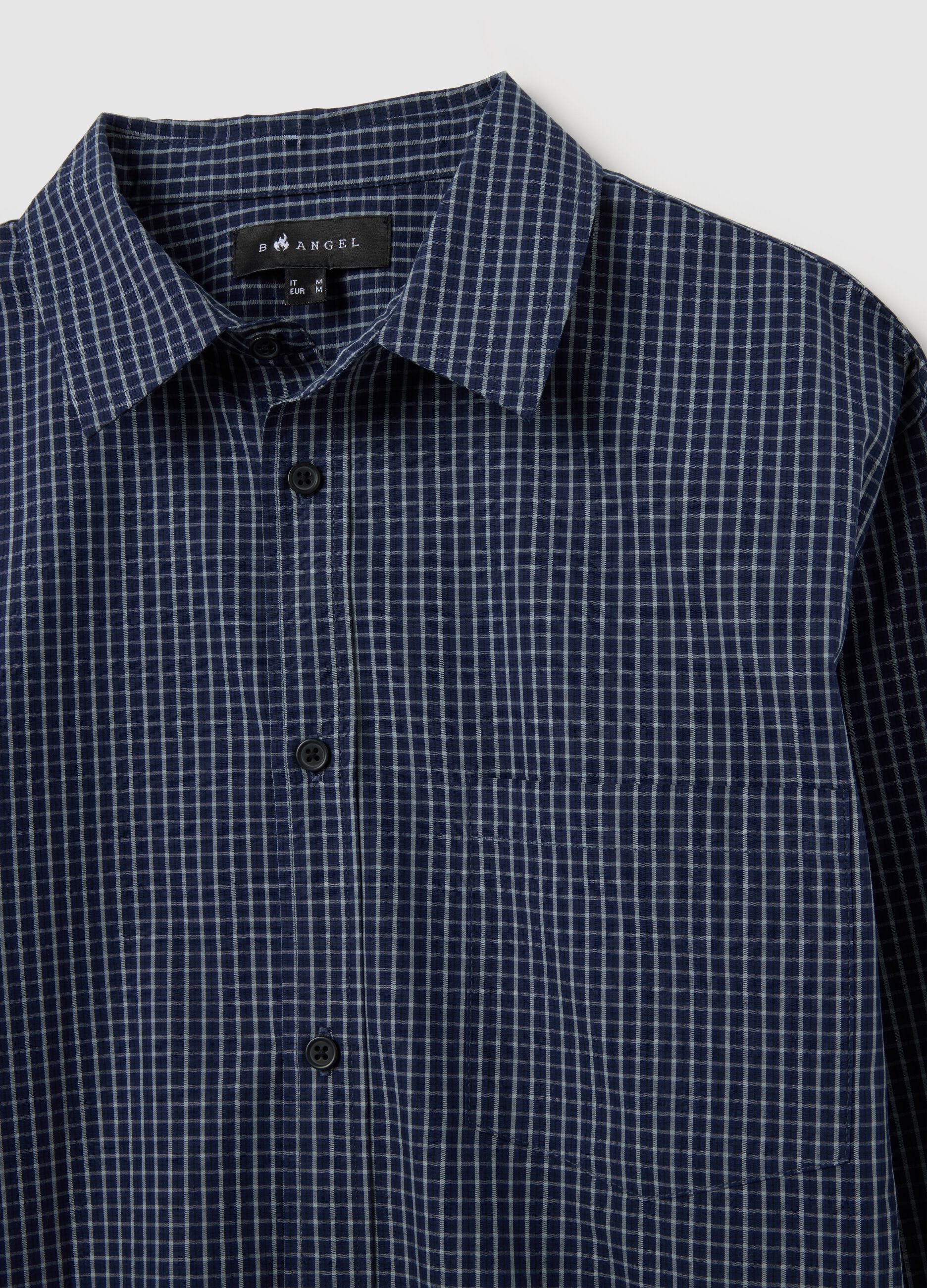 Blue pure cotton shirt regular fit