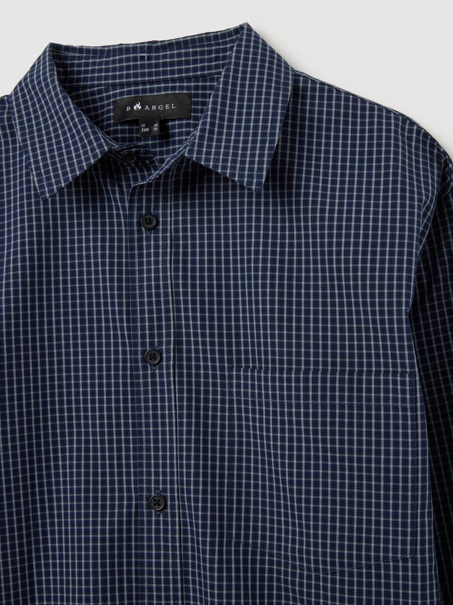 Blue pure cotton shirt regular fit_1