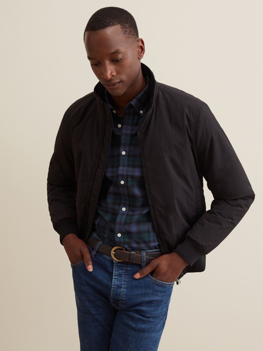 Bomber full-zip a collo alto_0