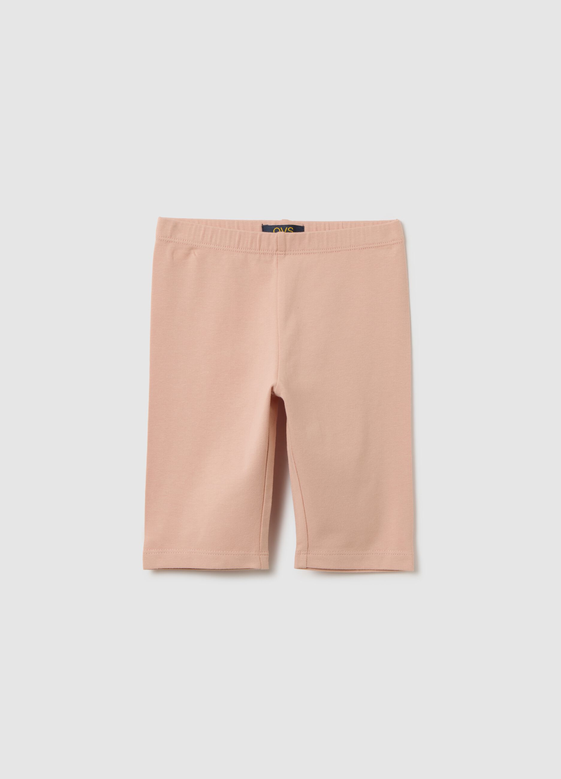 Girls' skinny fit rose cotton blend shorts