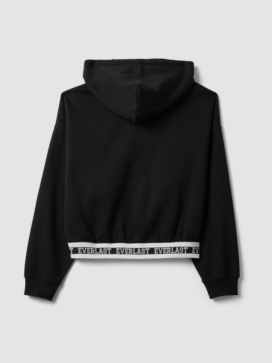 Black cotton-blend hooded sweatshirt_2