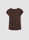 Regular fit brown short-sleeve pure cotton t-shirt_4