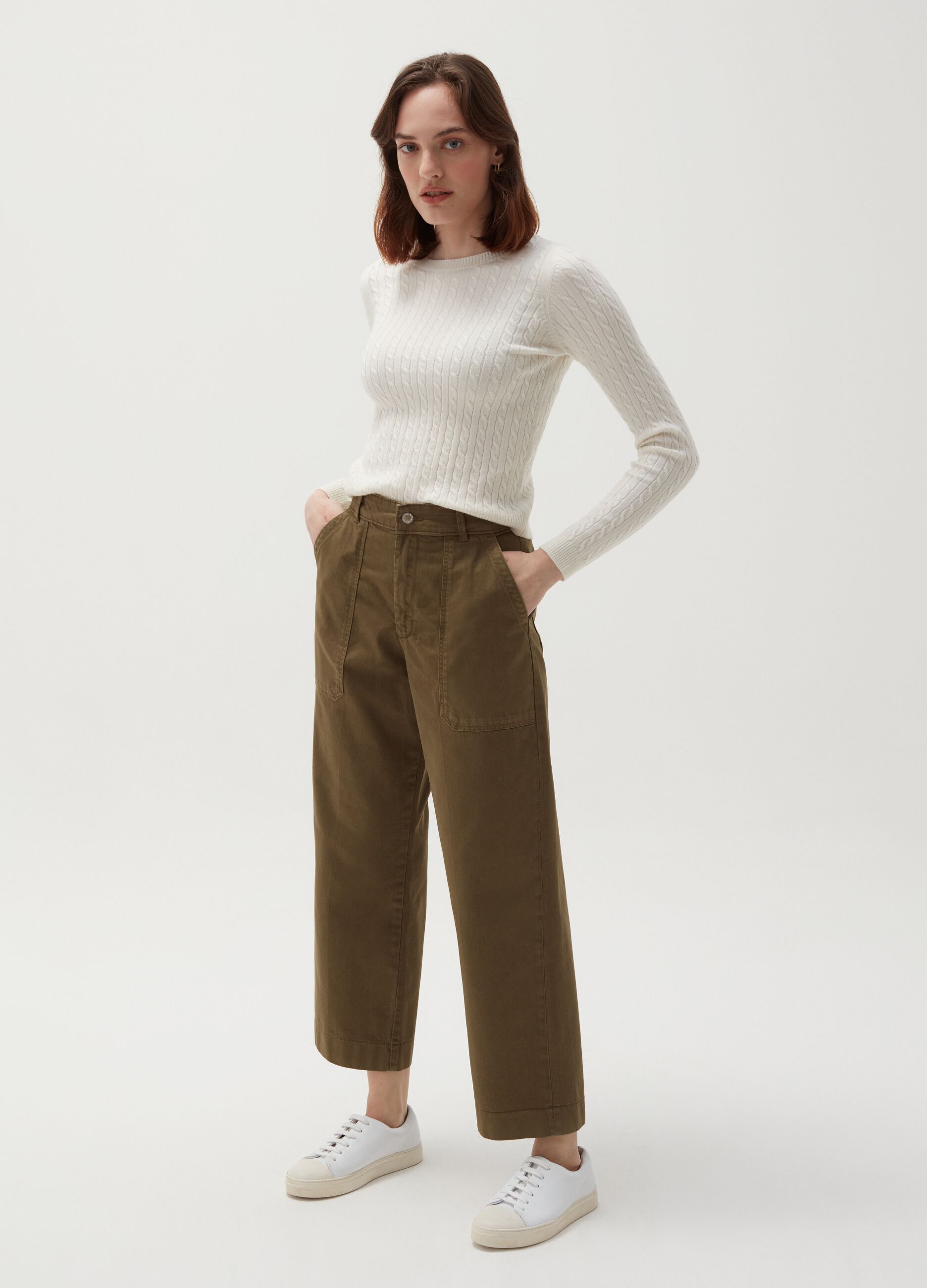 Pantalone cropped straight fit_0