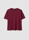 Red crew-neck T-shirt in stretch cotton-modal blend, regular fit_0