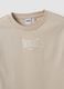 T-shirt beige in puro cotone con stampa regular fit per ragazza_1