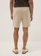 Beige cotton-blend regular-fit shorts with drawstring_2