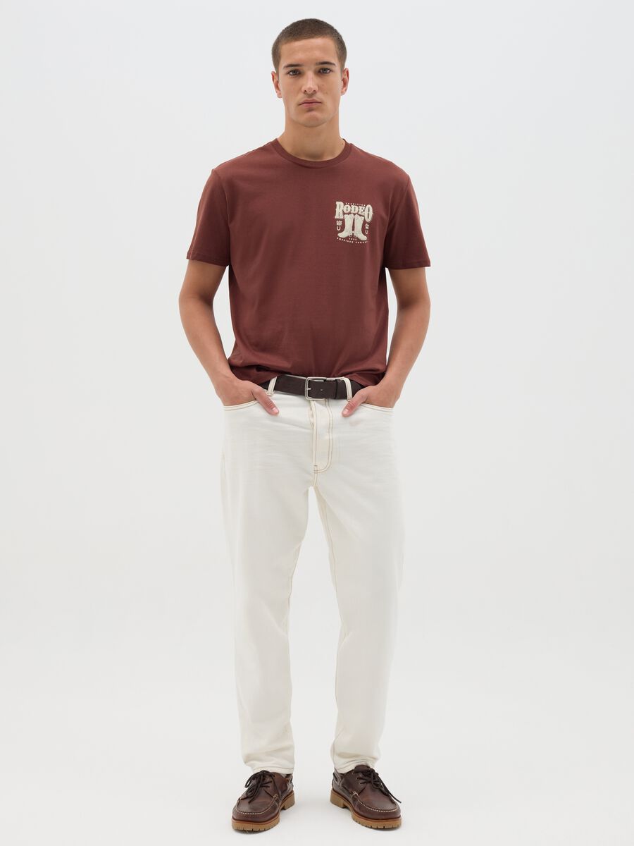 Brown Ovs Cotton Short Sleeve T-shirt_1