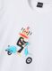 White Paul Frank print T-shirt in pure cotton, regular fit_5