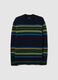 Multi-colour striped jacquard regular fit jumper_0