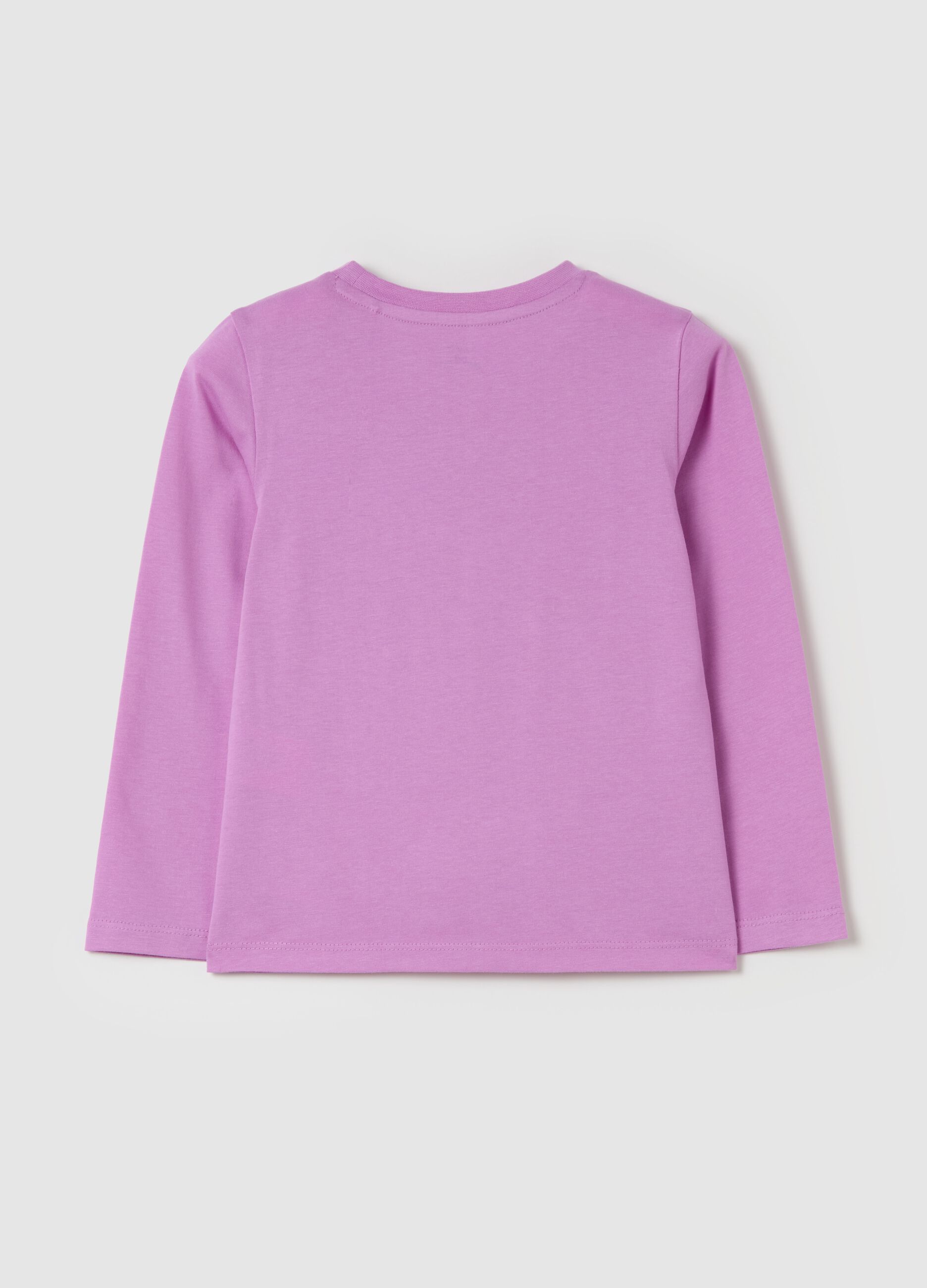 Long-sleeved T-shirt with unicorn print