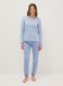 Blue striped pyjamas in pure cotton regular fit_0