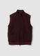 Red reversible stretch-cotton gilet with collar, regular fit_1