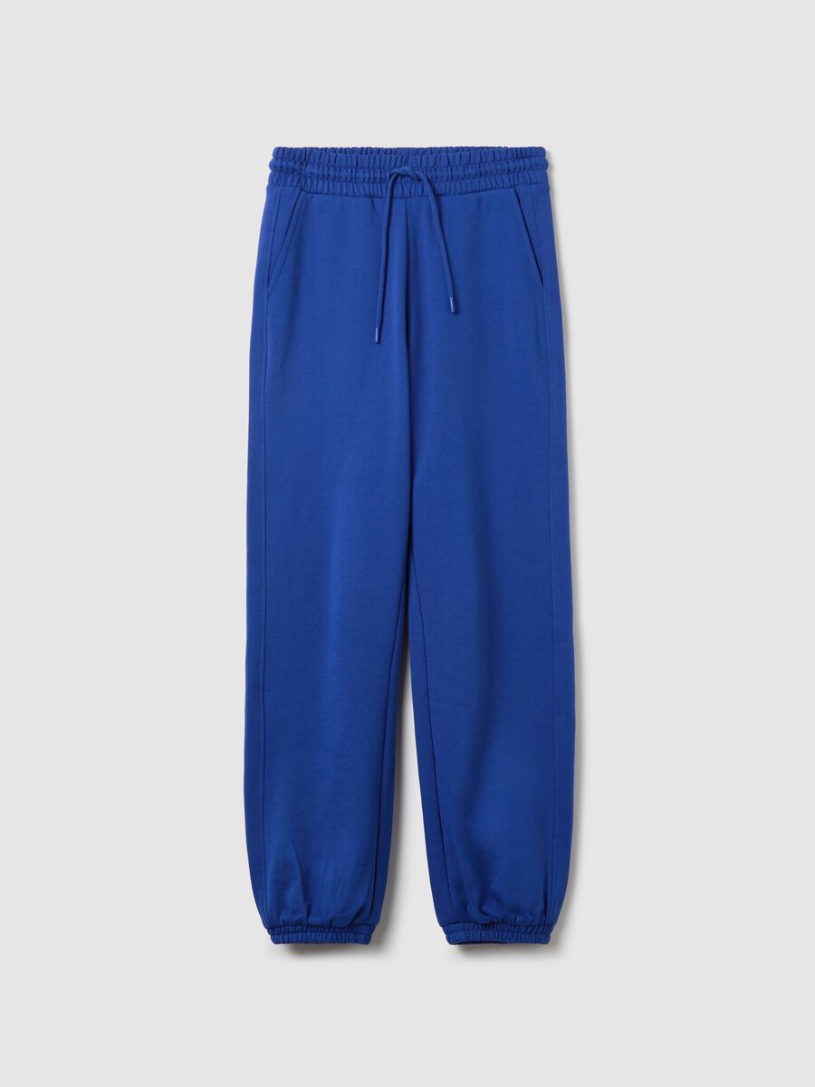 Fleece joggers with drawstring_4