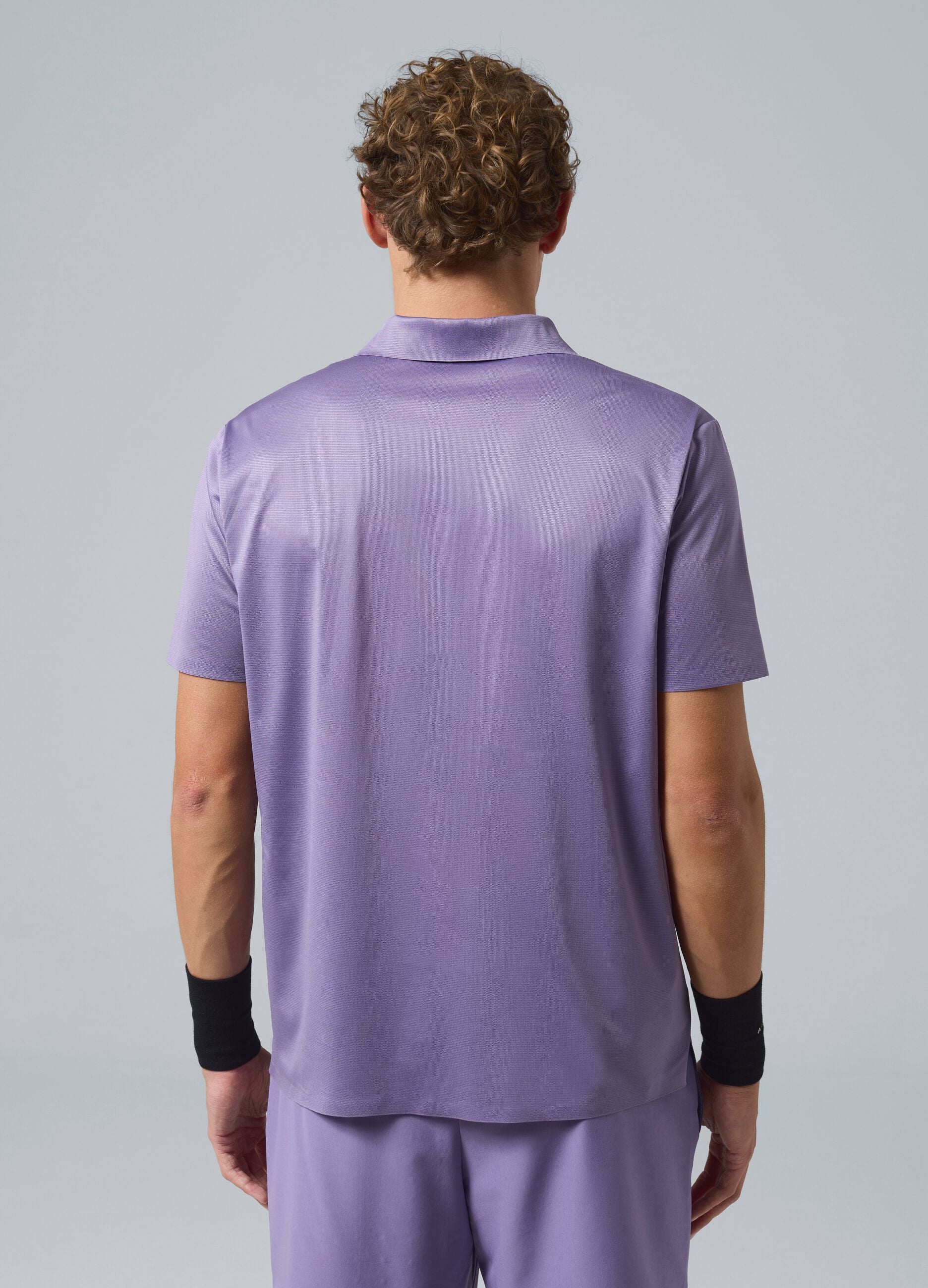 Purple ALTAVIA COURT sports polo in stretch fabric