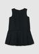 Sleeveless black polka dot dress for girls with regular fit_1