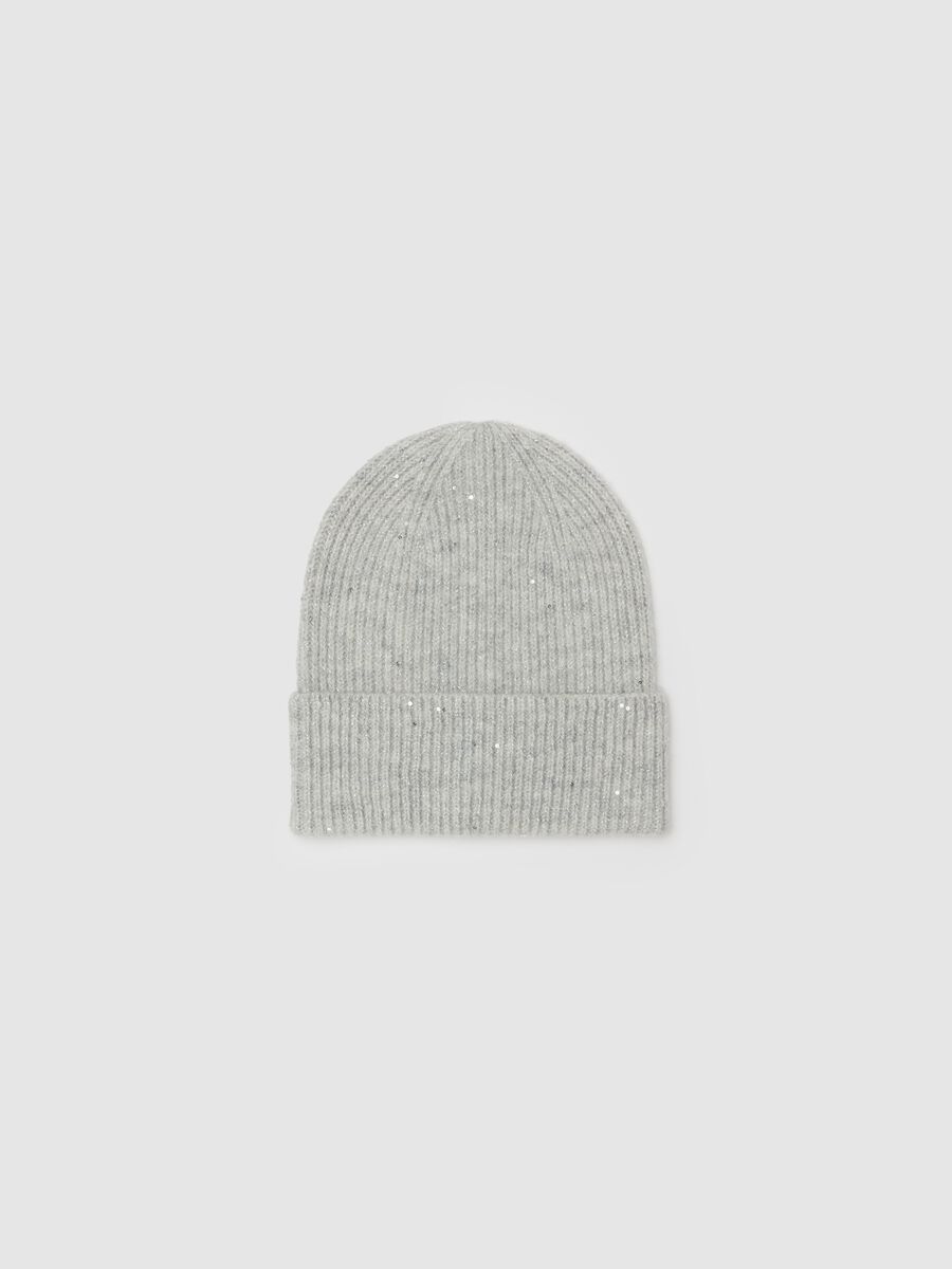 Ribbed hat in lurex_0