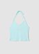 Light blue pure cotton ribbed top_0