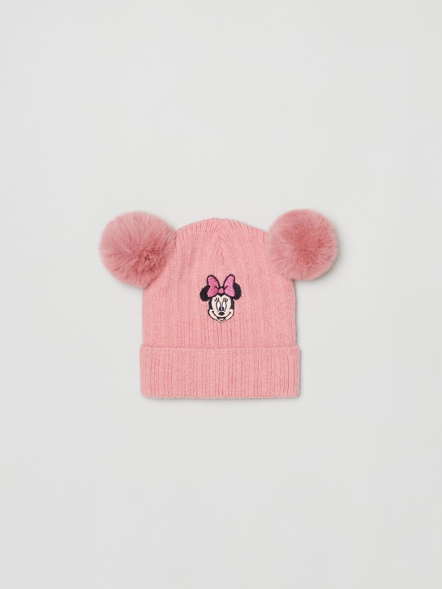 Berretto con pon pon e patch Minnie_0