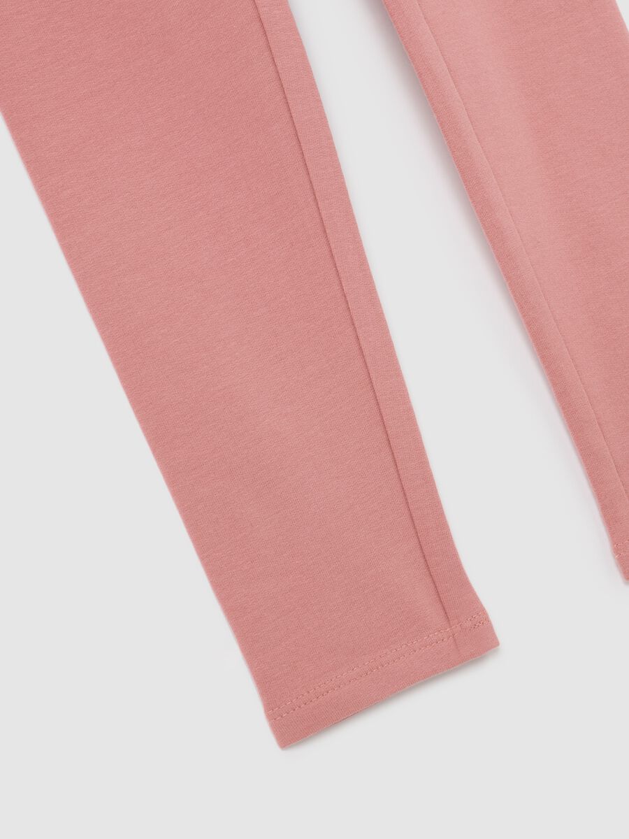 Girls' Skinny Pink Leggings in Stretch Cotton_3